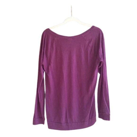 PINK Victoria's Secret Plum Long Sleeve Blouse | Moody Winter Athleisure Layer - Picture 8 of 8